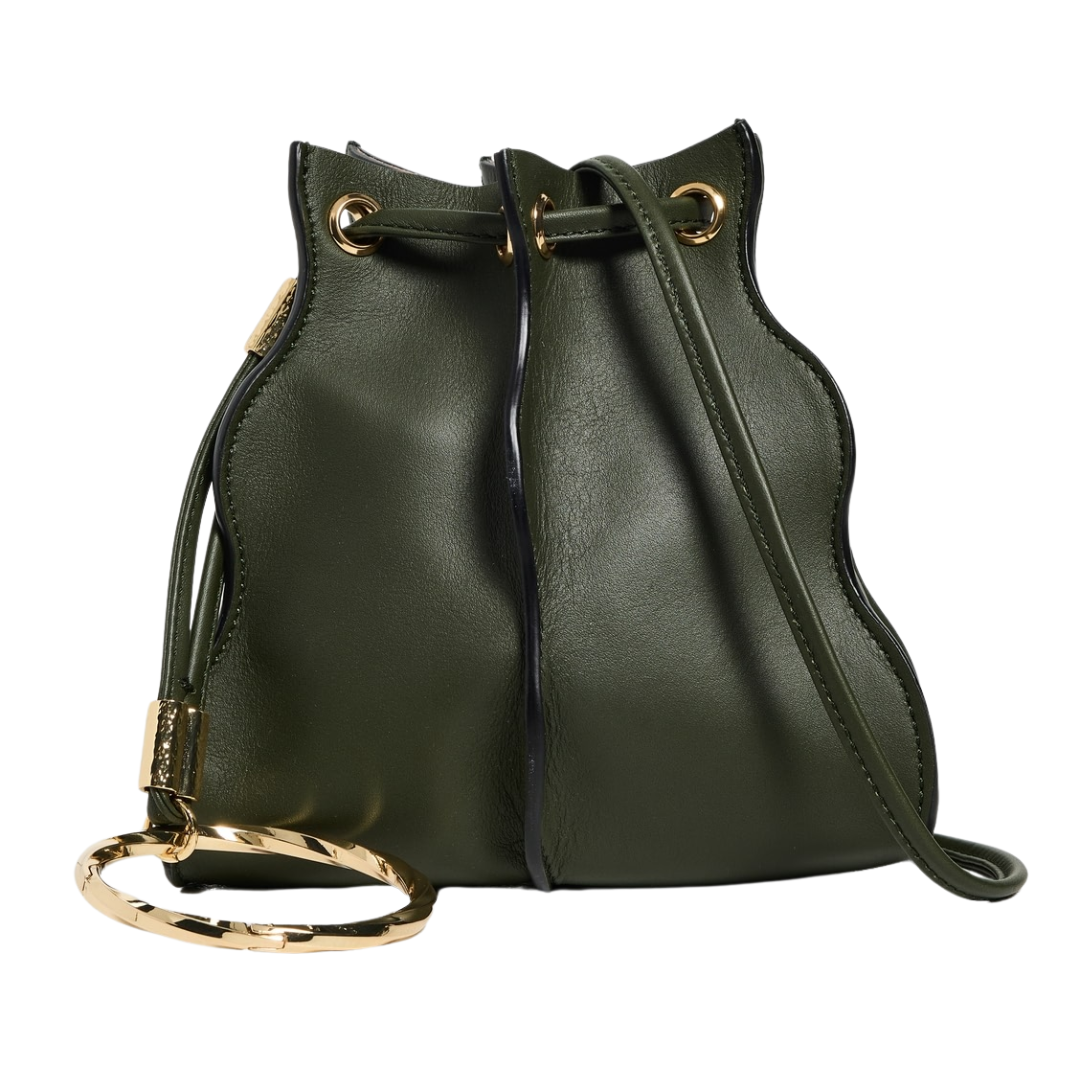 Adria Pleated Wave Pochette in Militaire