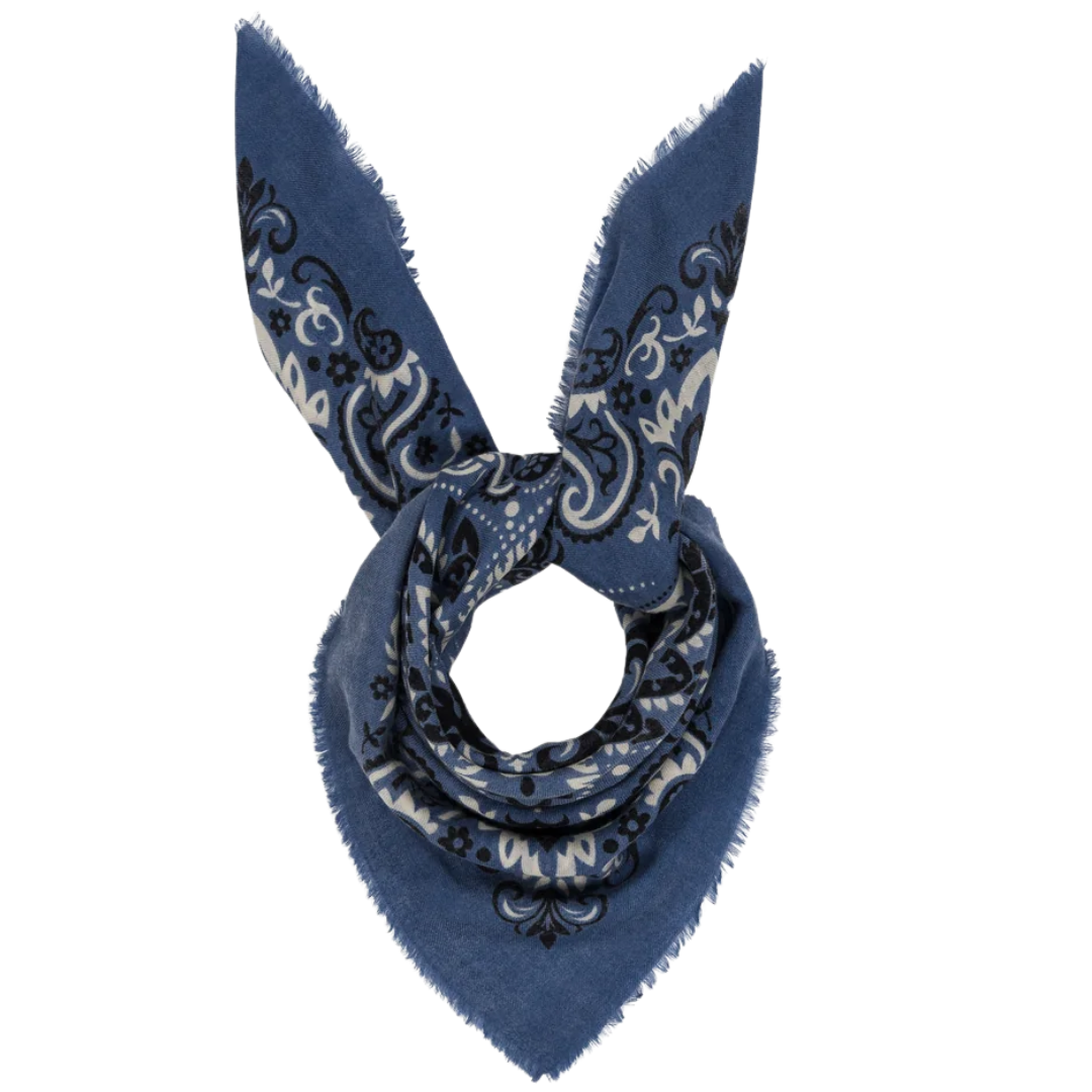 Bandana Wool Cashmere in Blue Granit