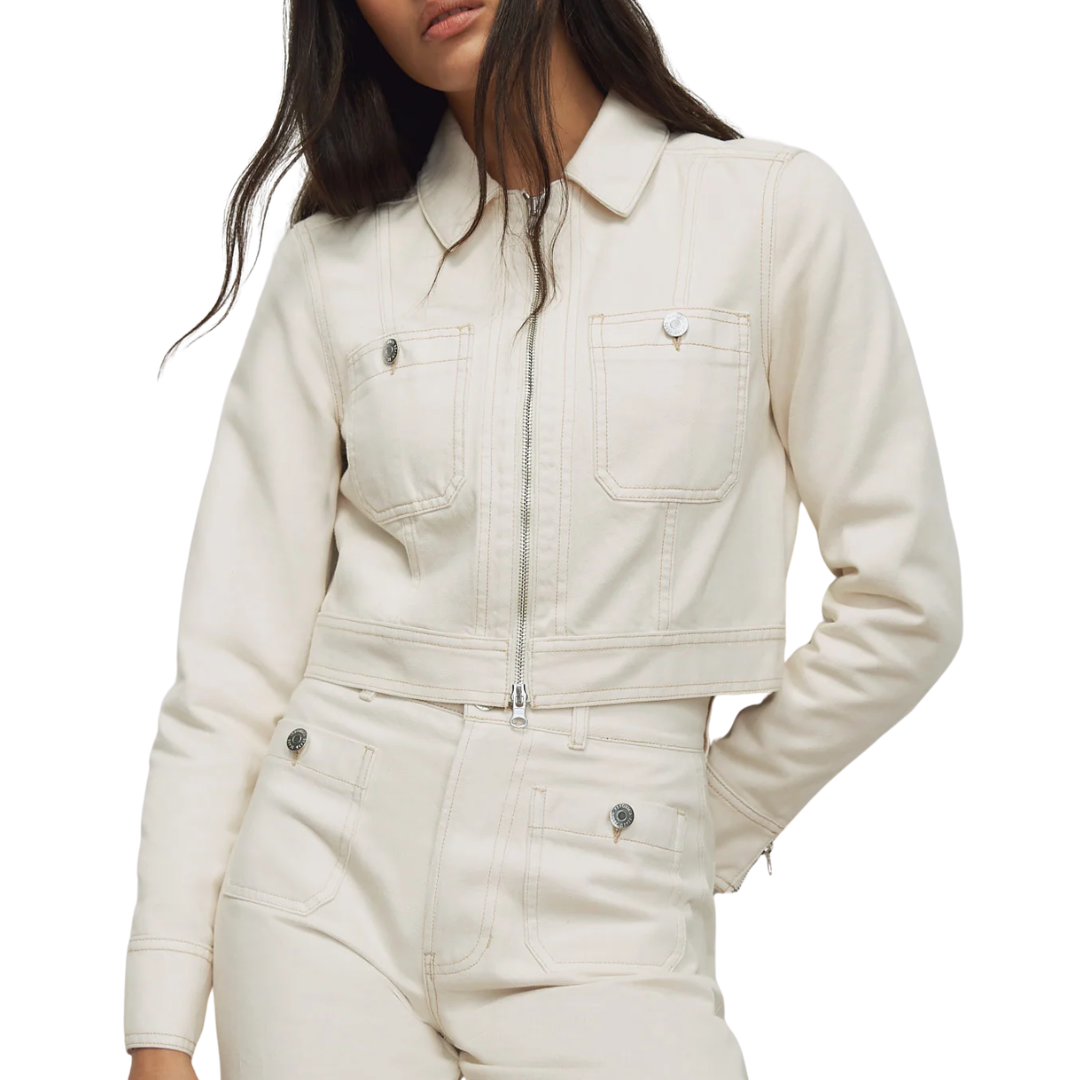 Patty Moto Jacket in Ecru