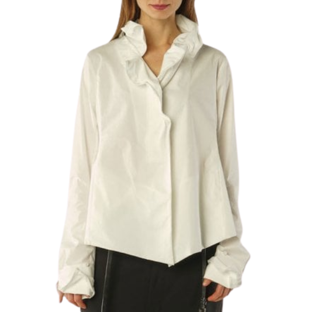 Wire Collar Blouse in Off White