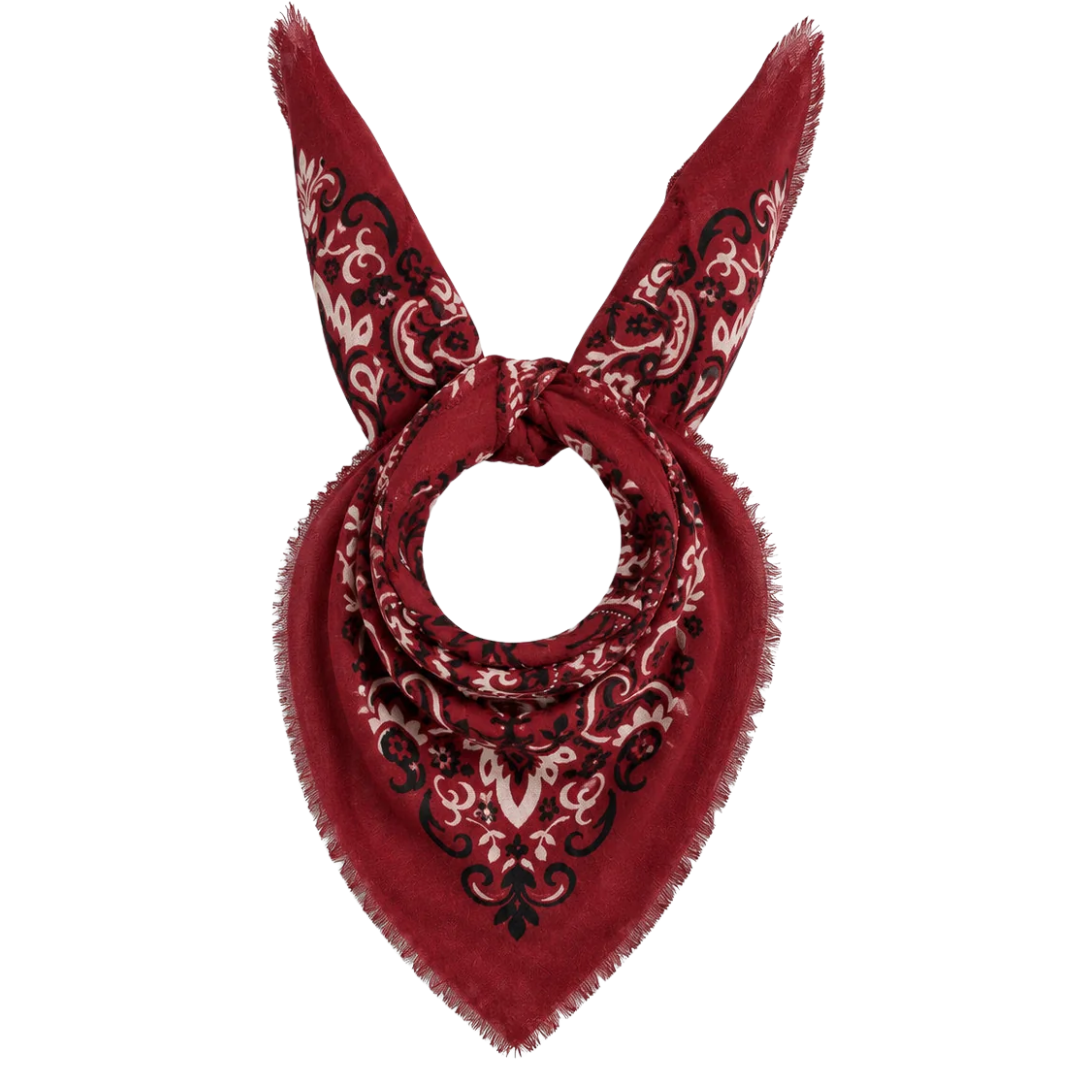 Bandana Wool Cashmere in Bordeaux