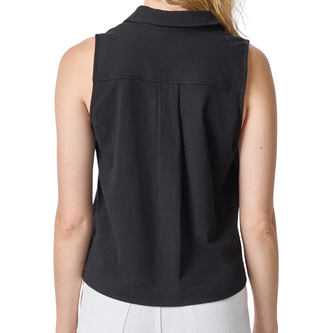 Organic Sleeveless Top in Black