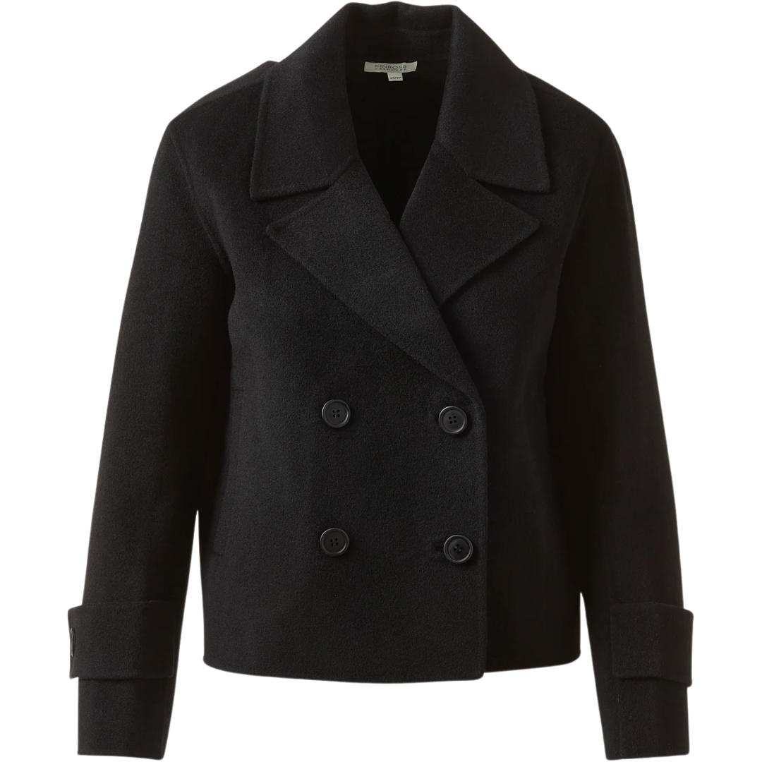 Short Trench Coat in Black