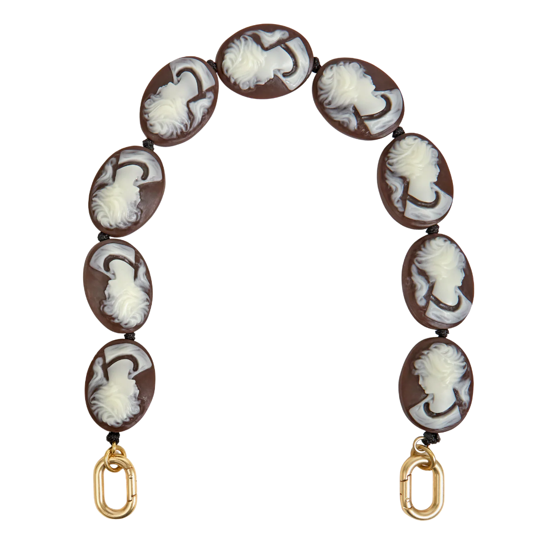 Shortie Strap in Brown/Cream Cameo