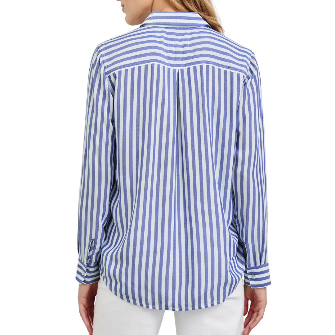 Wren Shirt in Blue White