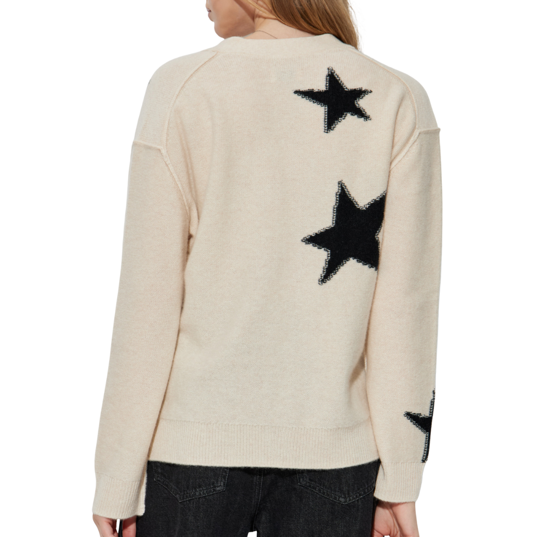 Markuz Cashmere Cardigan in Ecru