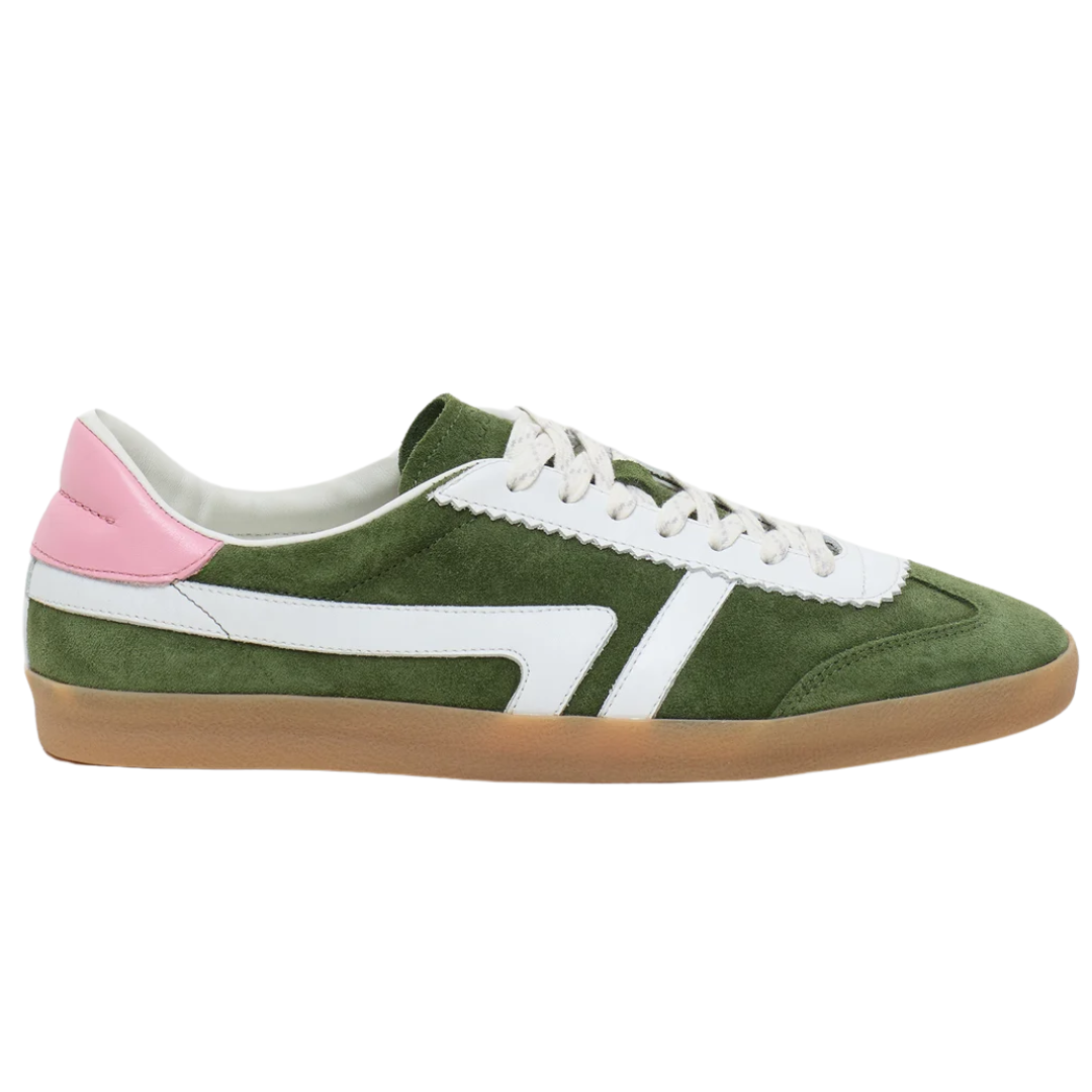 Suede Sneaker in Forest Green