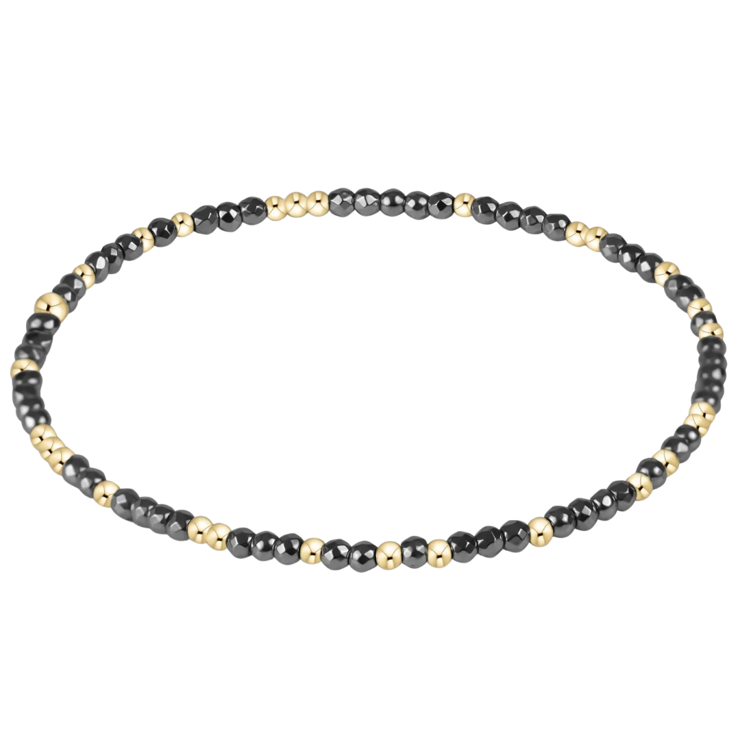 Hope Unwritten Silver Faceted Hematite 2MM Bracelet