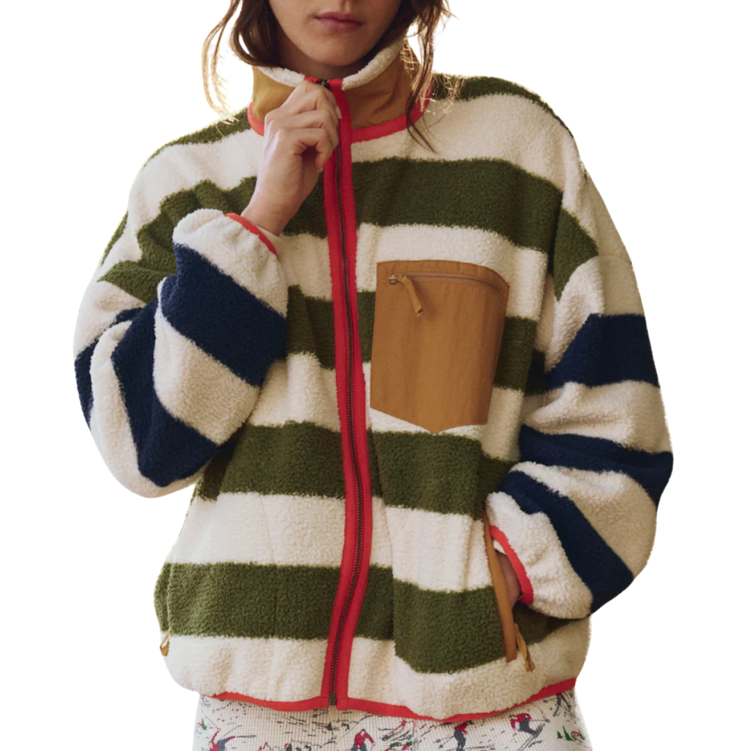 Plush Terrain Full-Zip in Mixed Heritage Stripe
