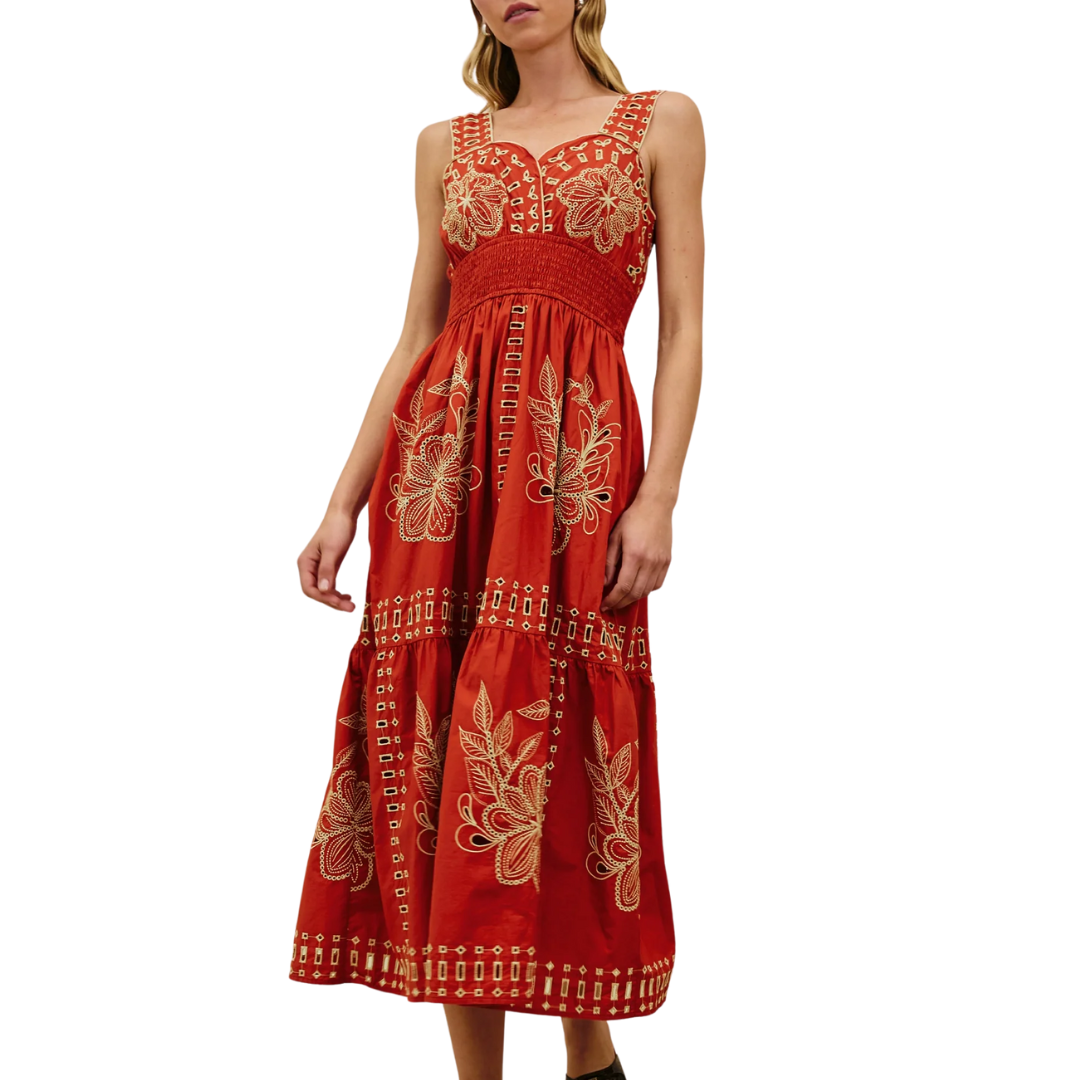 Fawn Dress in Terracotta