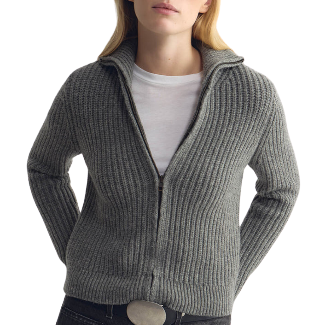 Arlen Cardigan in Medium Grey Melange