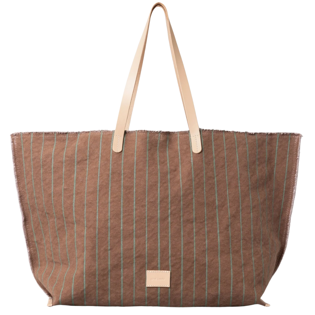 Hana Canvas Boat Bag in Sea Clay