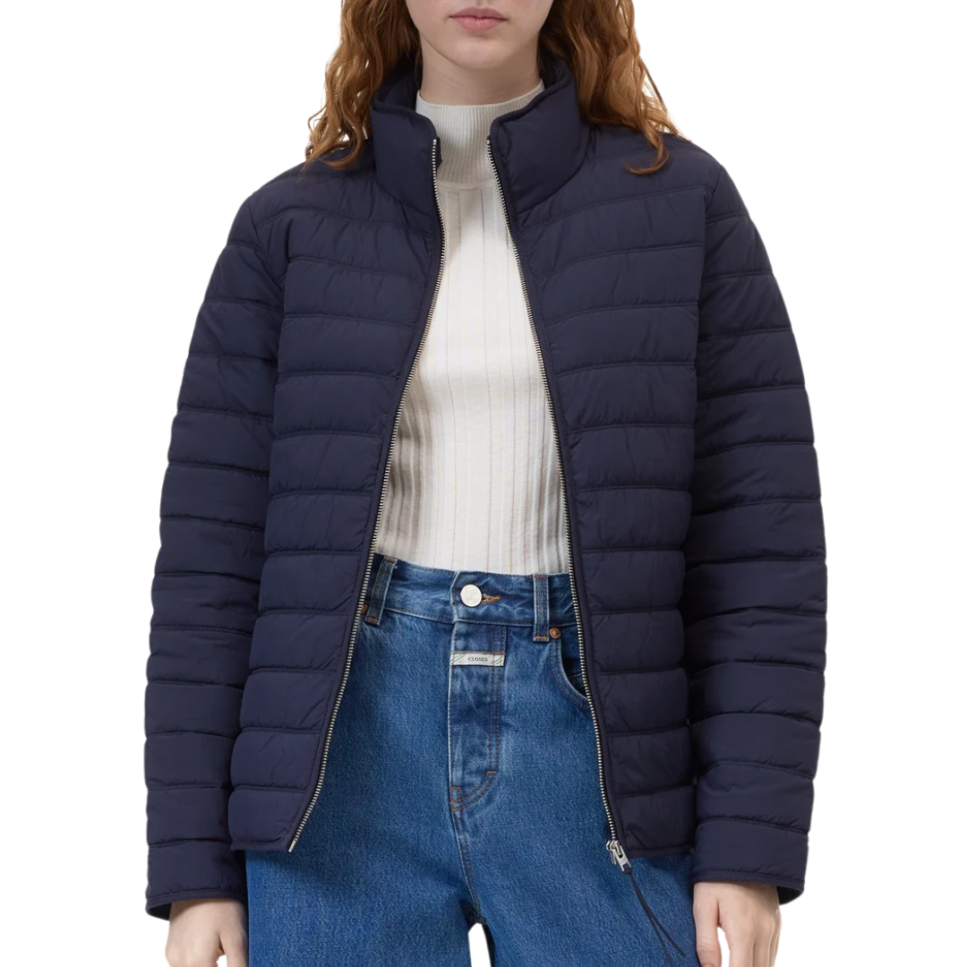 Quilted Zip Jacket in Dark Night