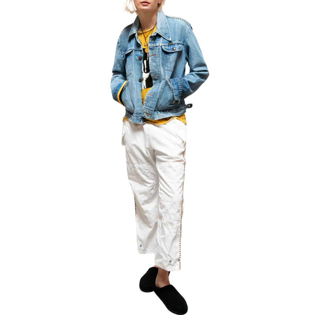 Canyonkid Japanese Twill Homestud Karate Pant in Supervintage White
