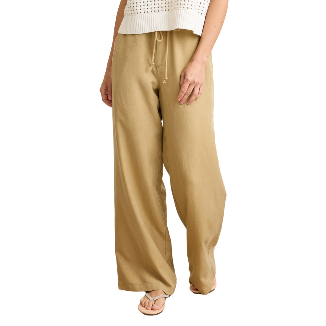 Brynn Tie Front Pant in Tan