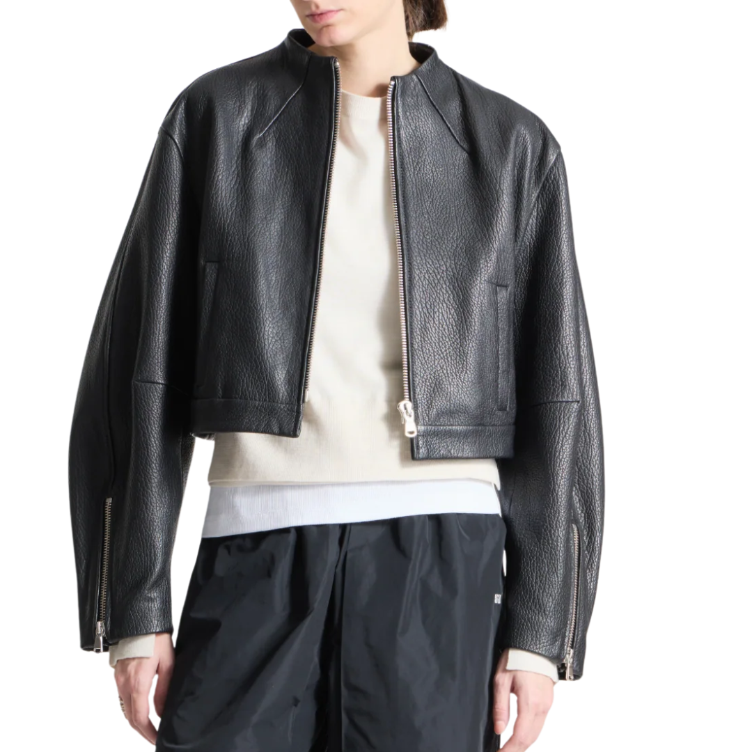 Nicholas Leather Jacket in Black