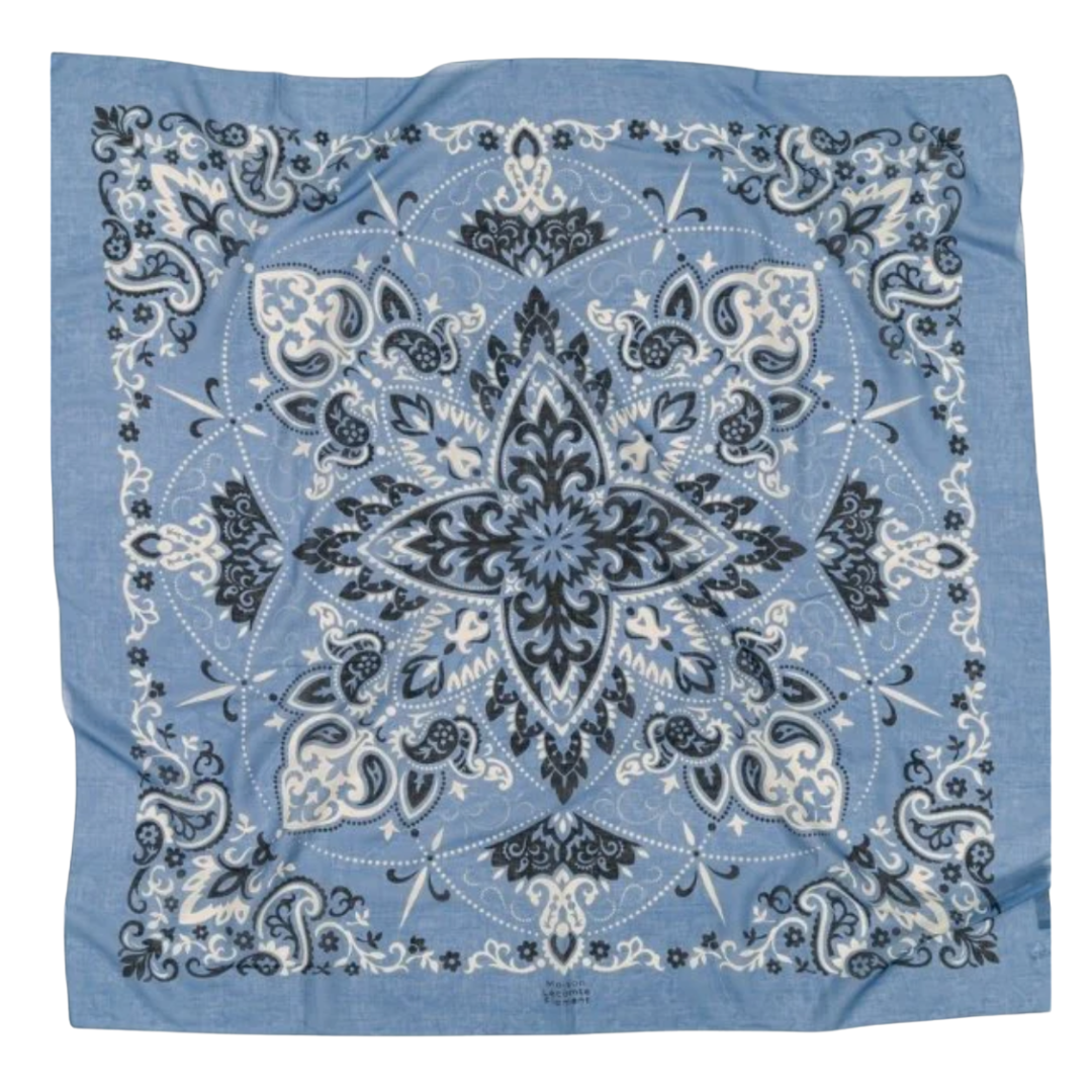 Cotton Bandana Scarf in Riviera