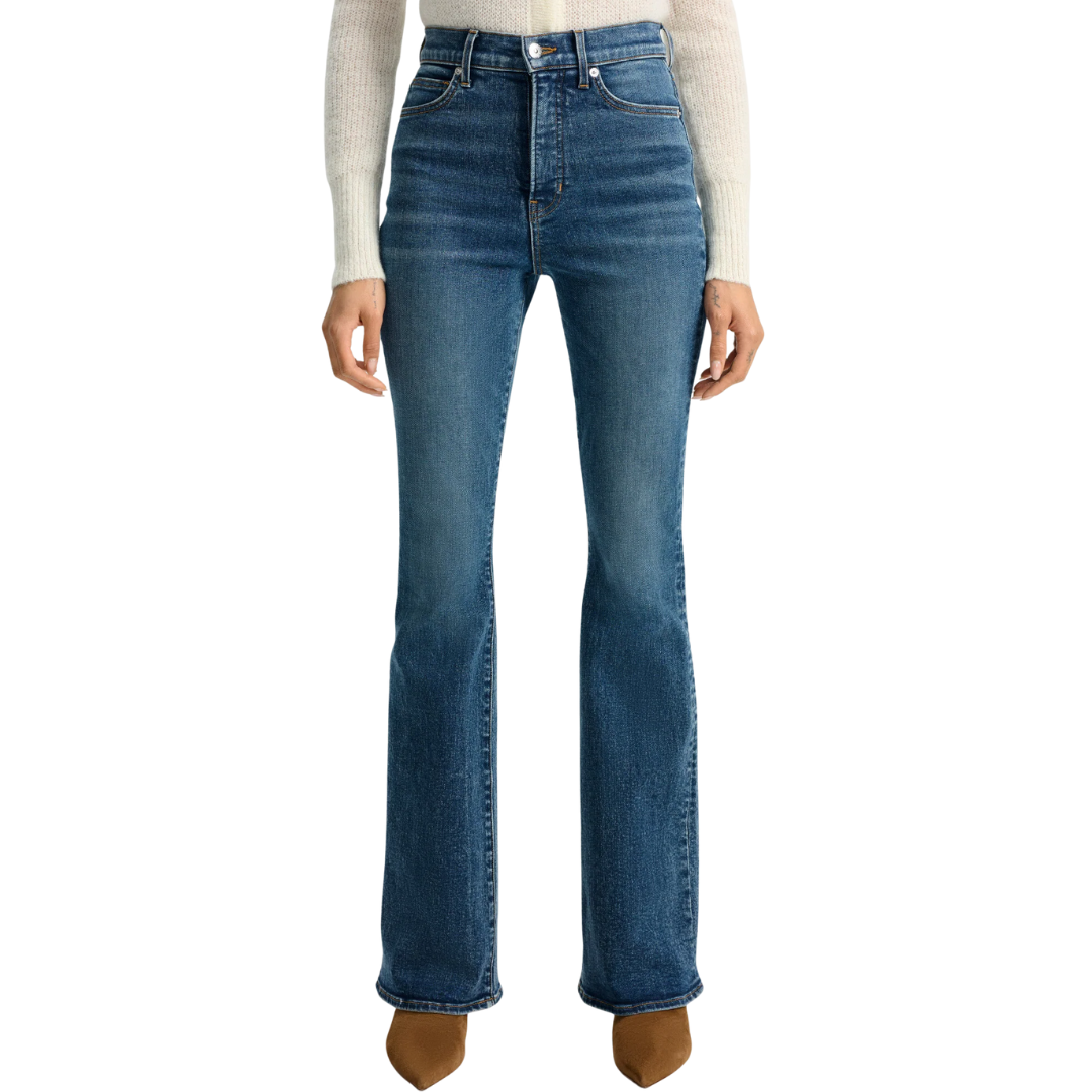 Beverly Off-Duty Skinny-Flare Jean in Rebel Blue