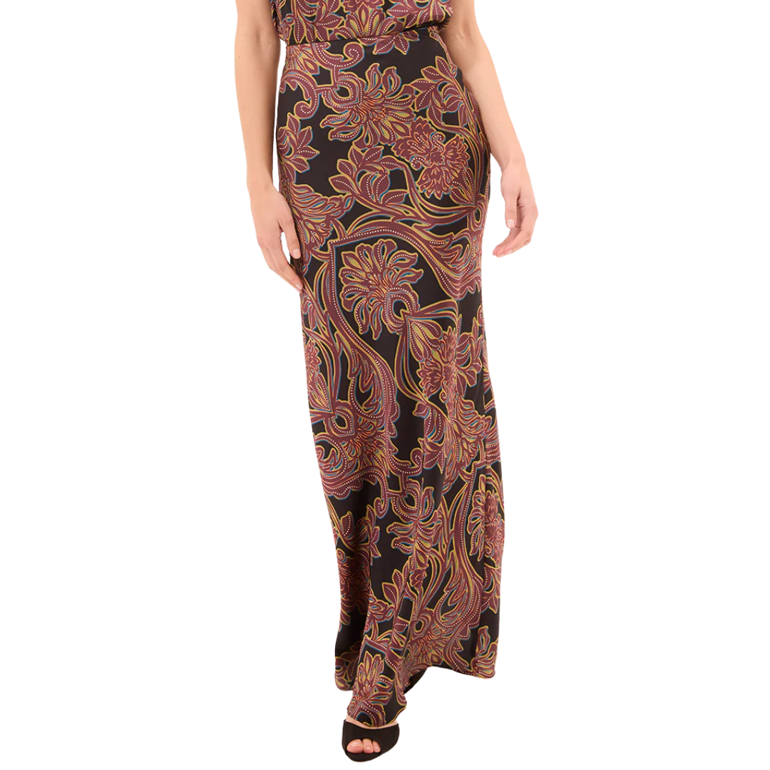 Sierra Skirt in Studded Flora Satin