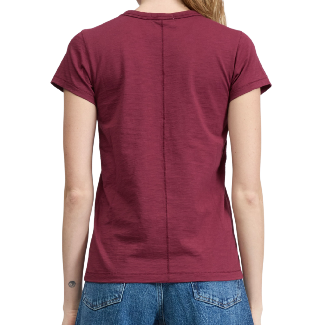 The Slub Tee in Burgundy