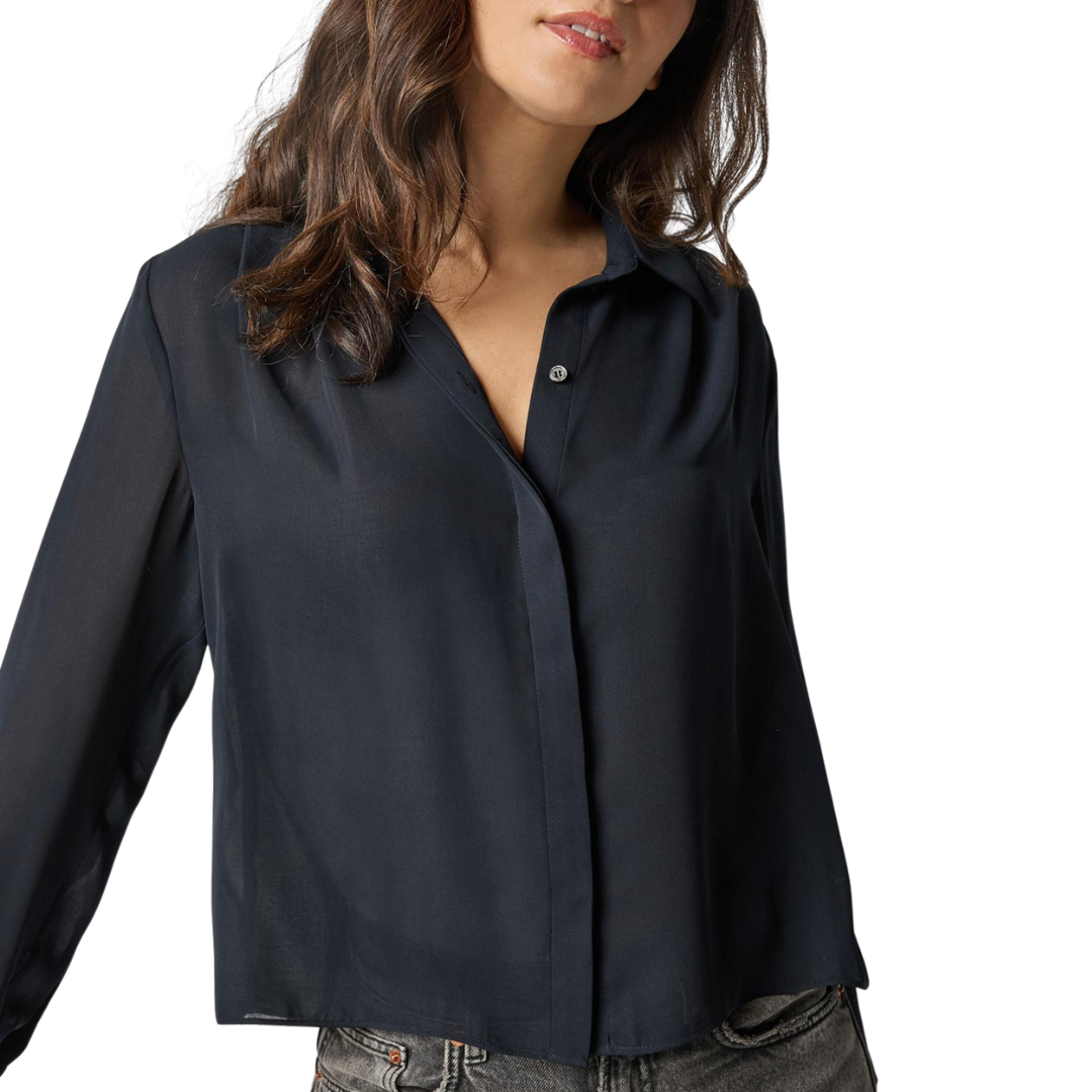 Collared Button Down in Black