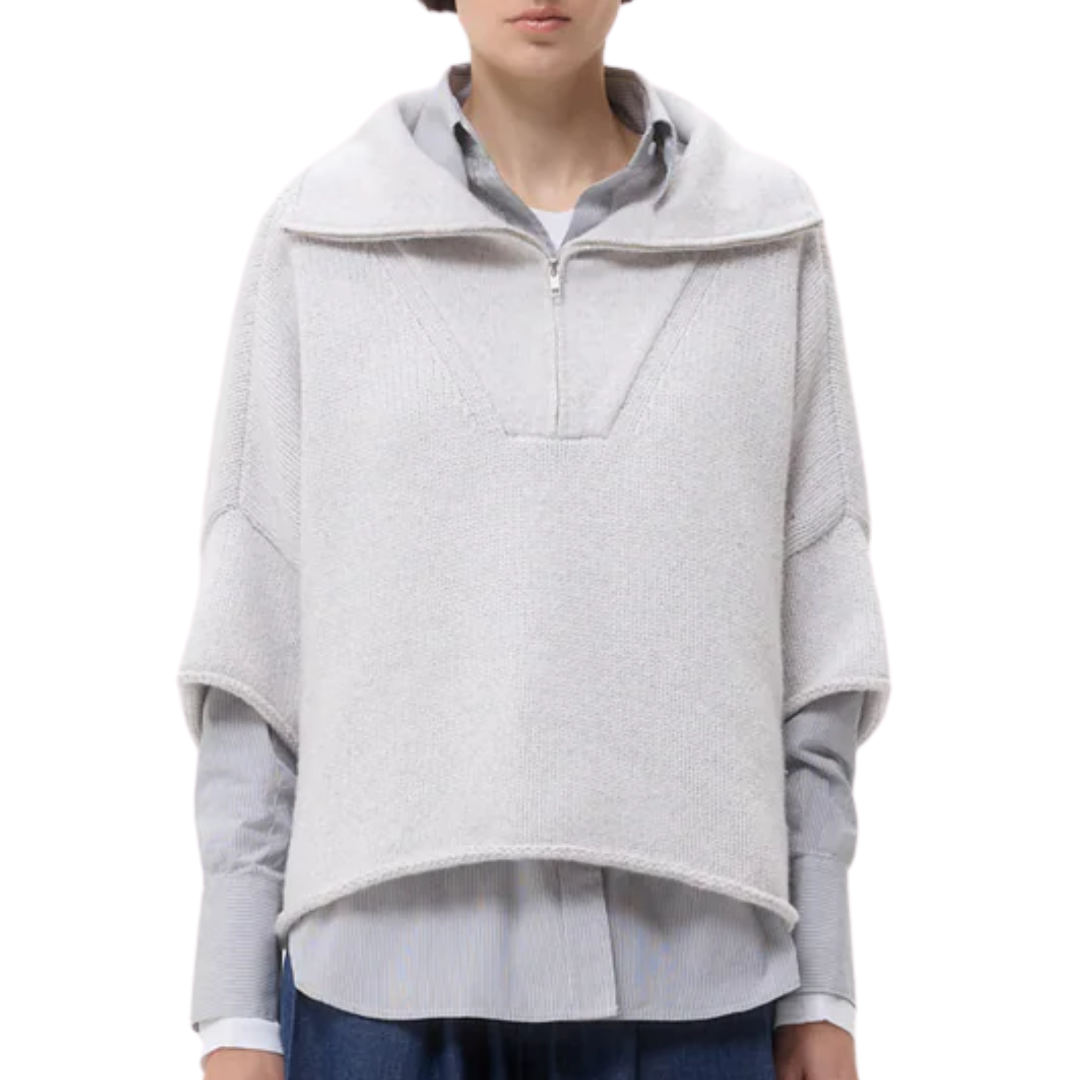 In The Morning Sweater in Light Heather Grey