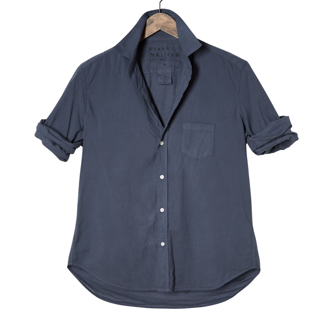 Eileen Relaxed Button-Up in Lake Blue