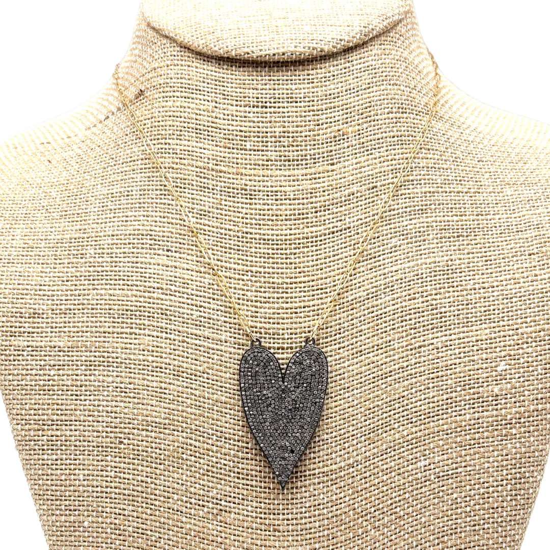 Diamond Heart Necklace in Gold