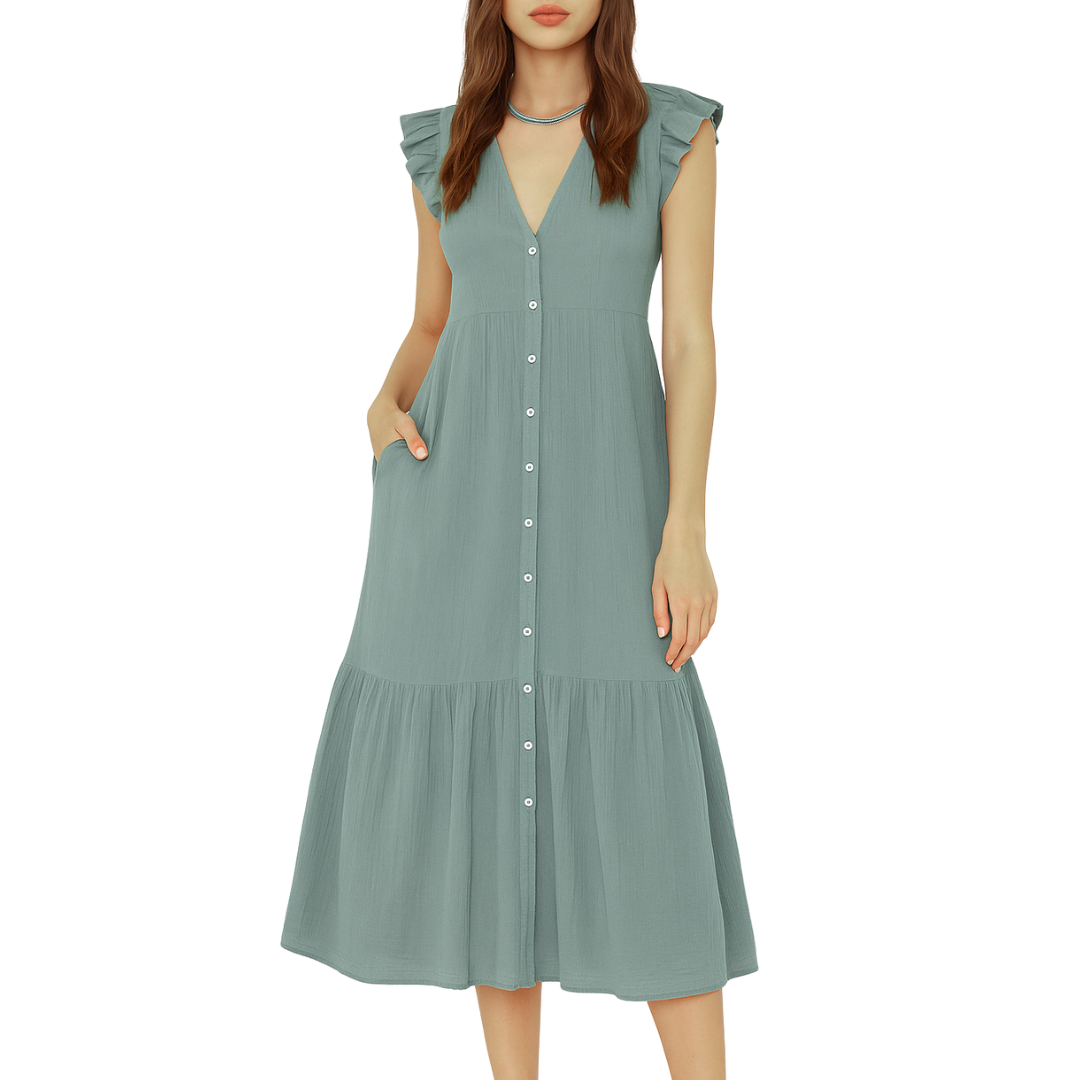 Davana Dress in Dusty Sage