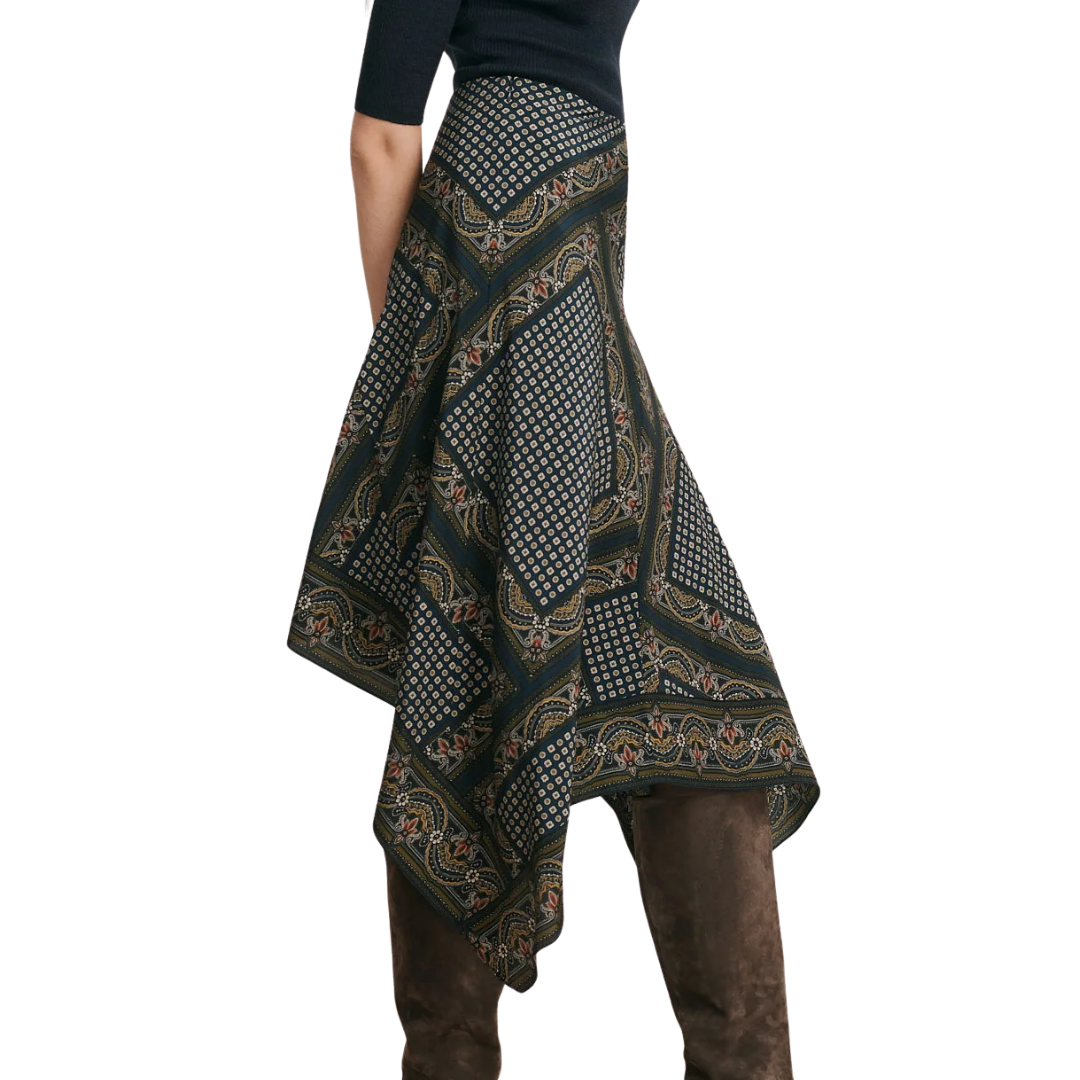 Hartley Skirt in Heritage Navy Multi