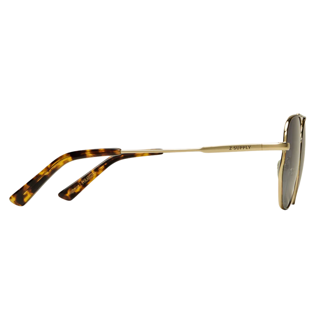 Highway Polarized Sunglasses in Tort Gold - Gradient