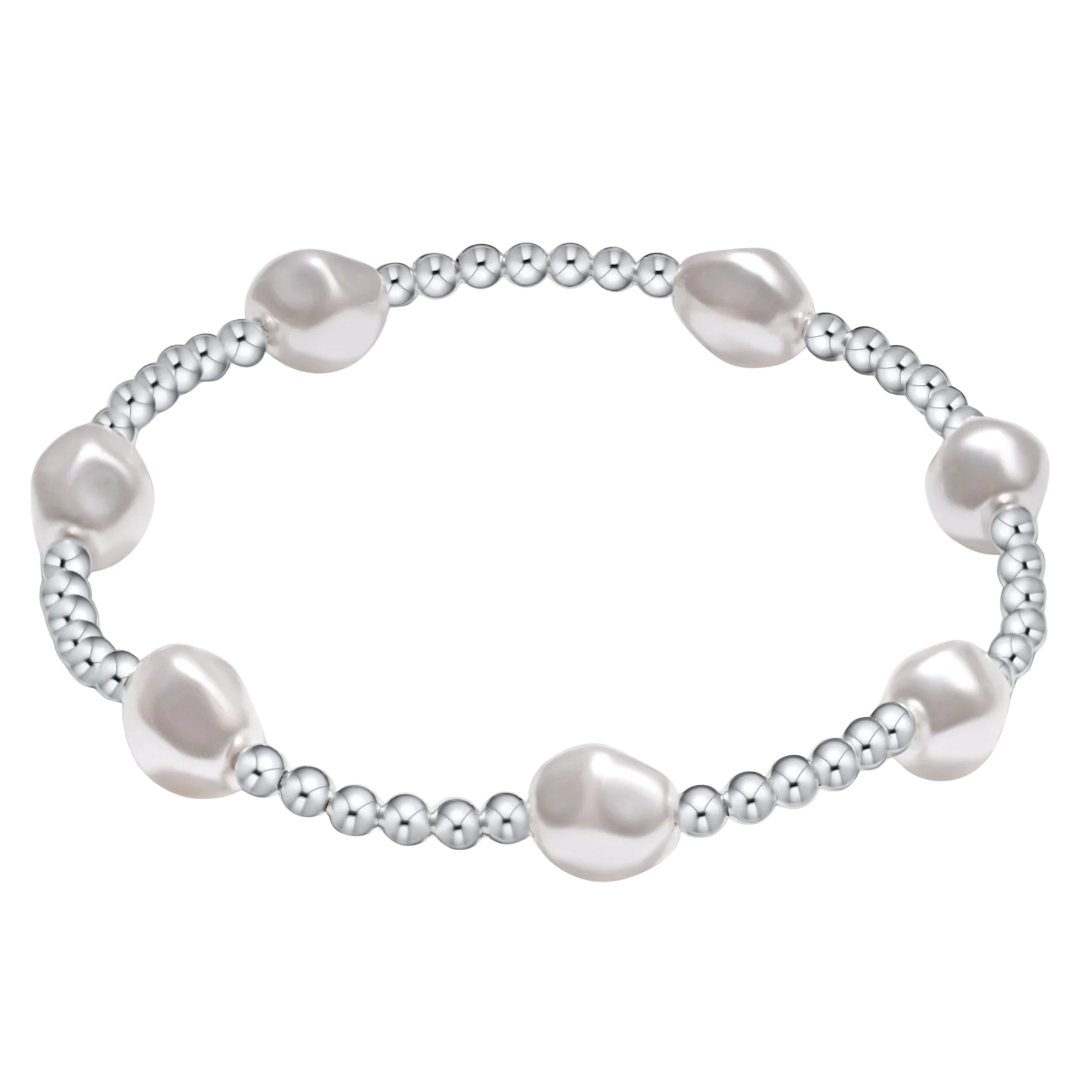 Admire Sterling 3mm Bead Bracelet in Pearl