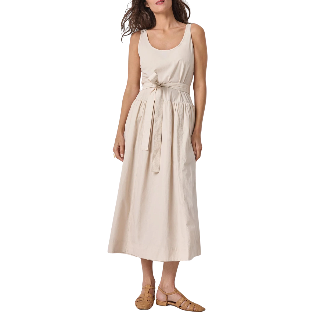Poplin Maxi Yoke Dress in Bamboo