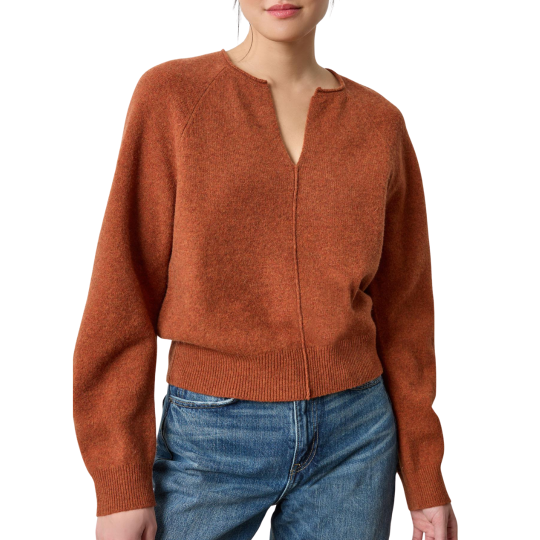 Split Neck Raglan in Chutney