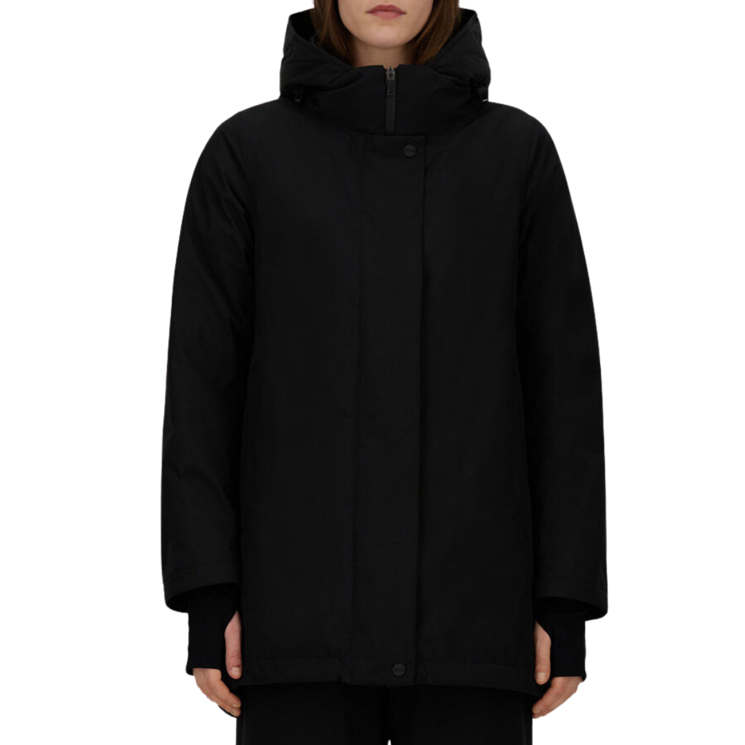 Hooded A-Shape 2-Layer Windstopper in Black