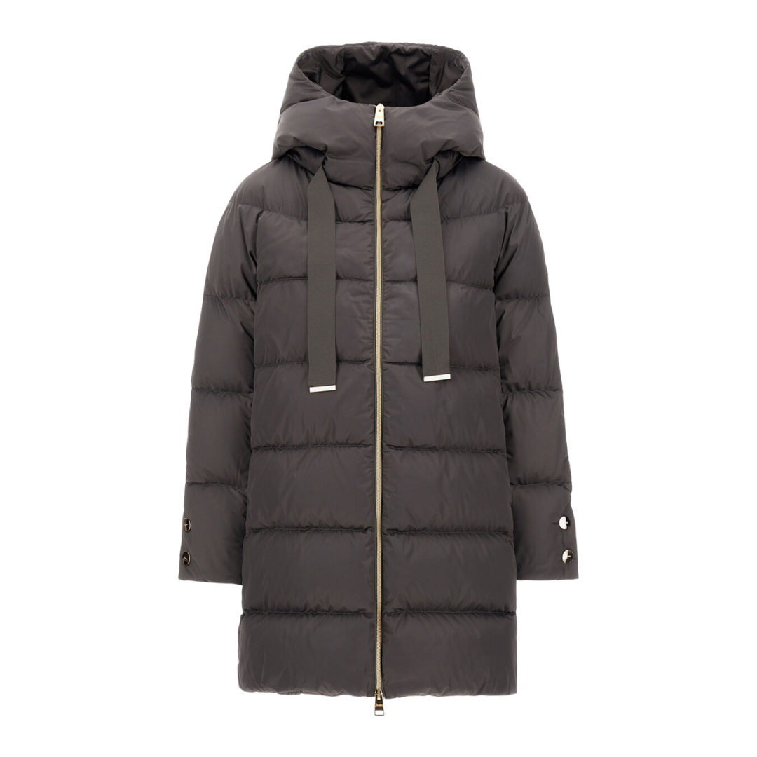 A-Shape Jacket in Satin in Anthracite
