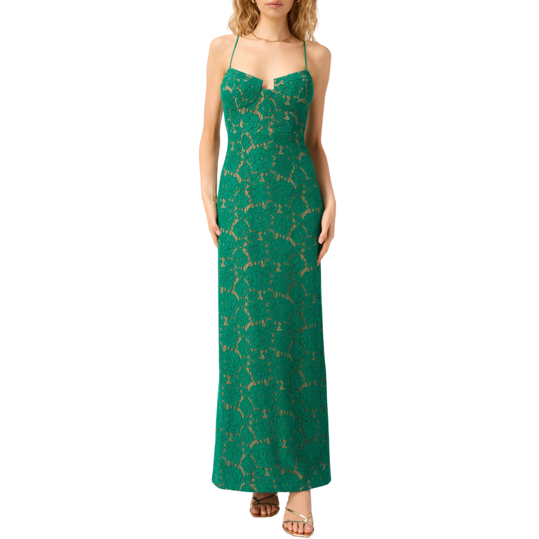 Rosaria Lace Gown in Verdant