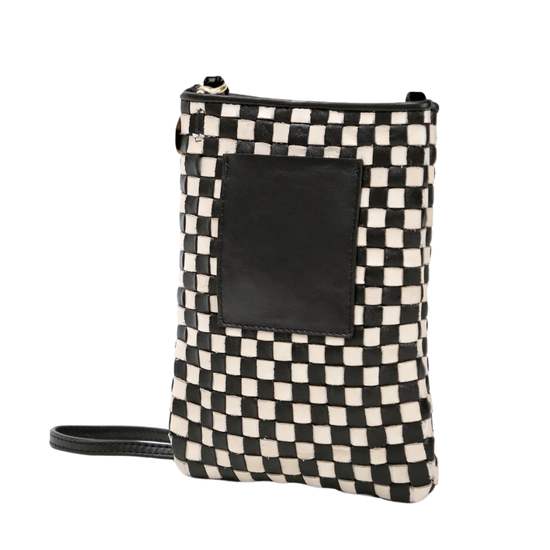 Poche in Black & Cream Woven Checker