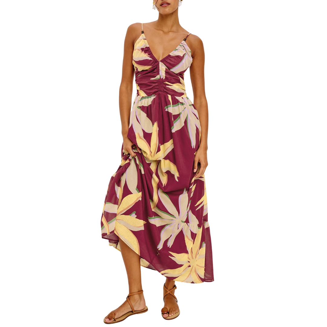 Palm Dress in Red Palma