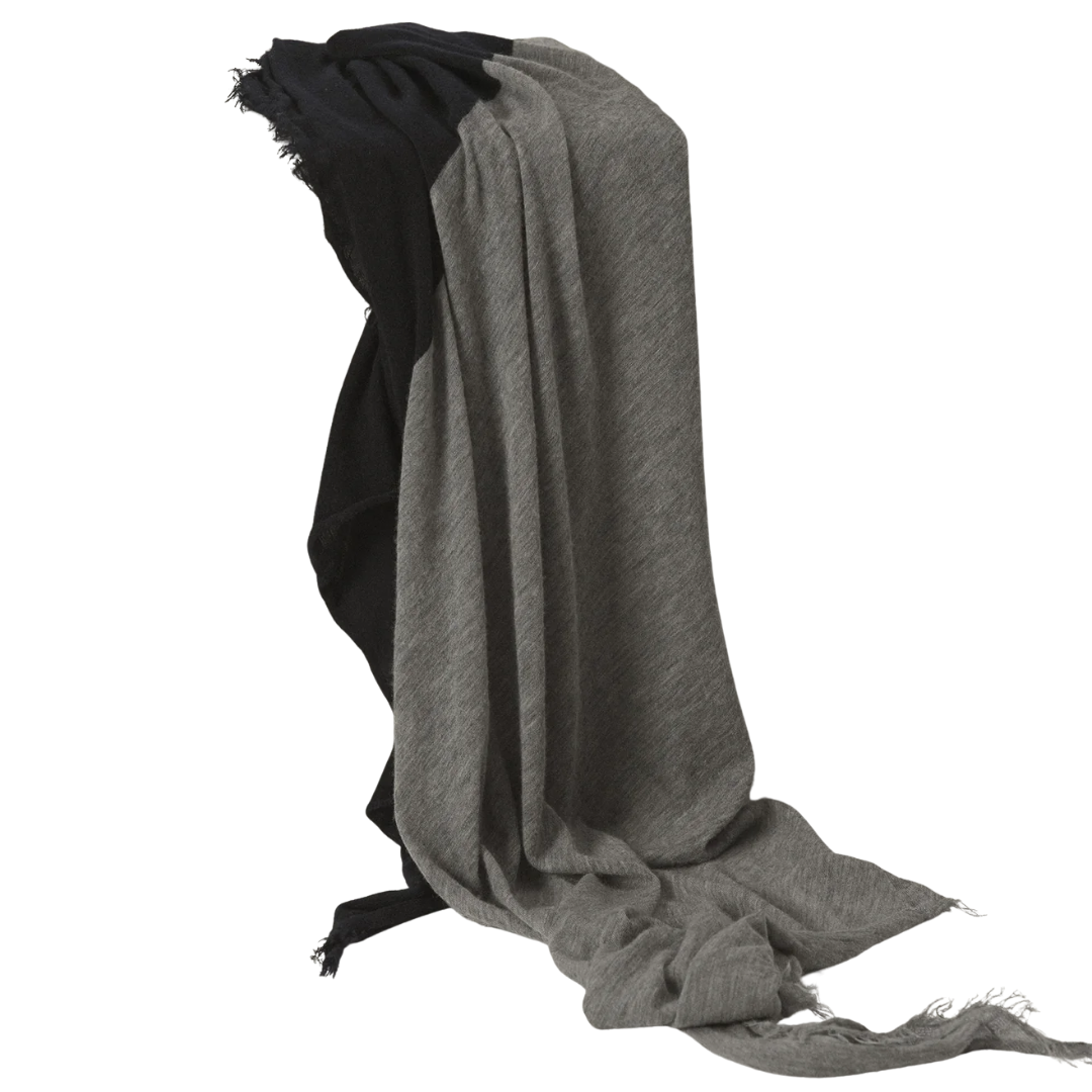 Love Duo Scarf in Navy & Heather Grey