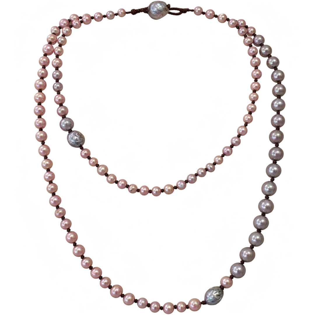 Fresh Water Baroque Pearls 41" Necklace
