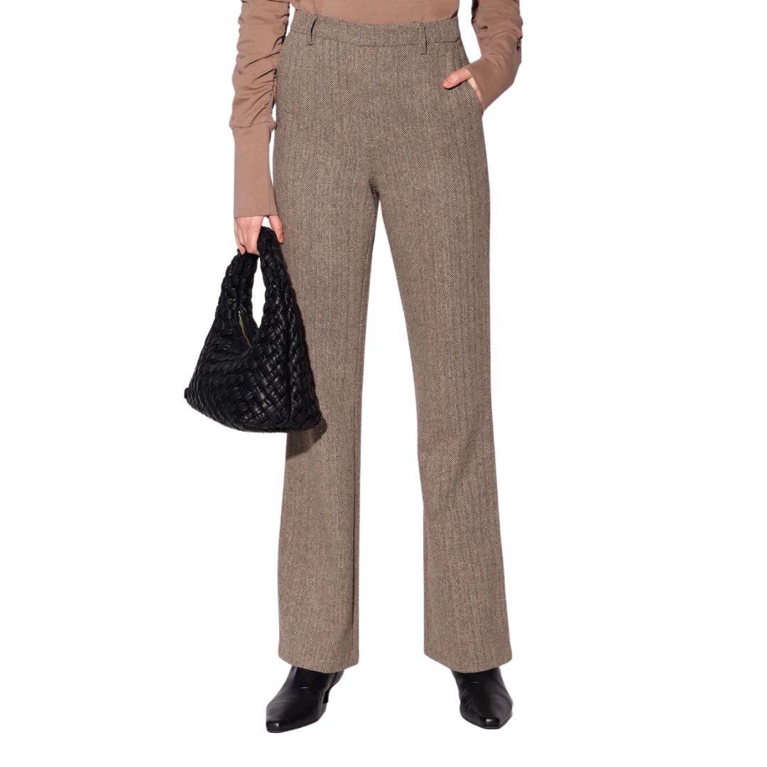 Shane Pant in Brown Herringbone