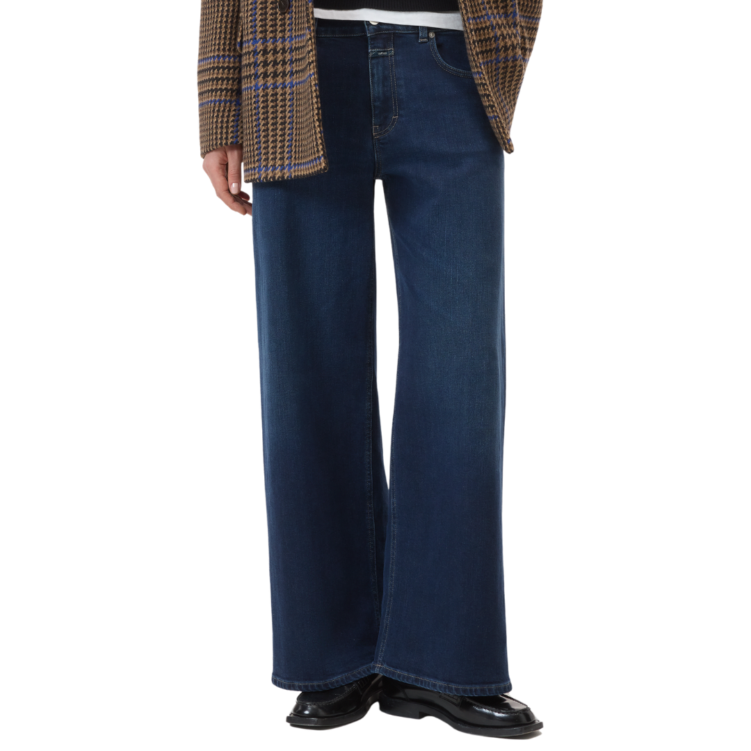 Jayla Wide Jeans in Blue/Black 32"