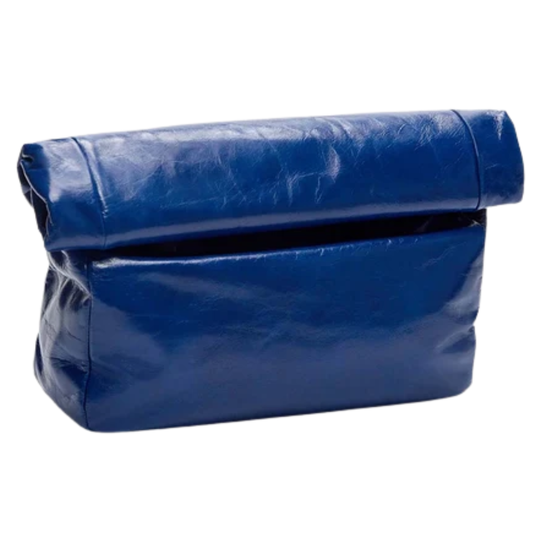 Roll Top Grocer Bag in True Blue