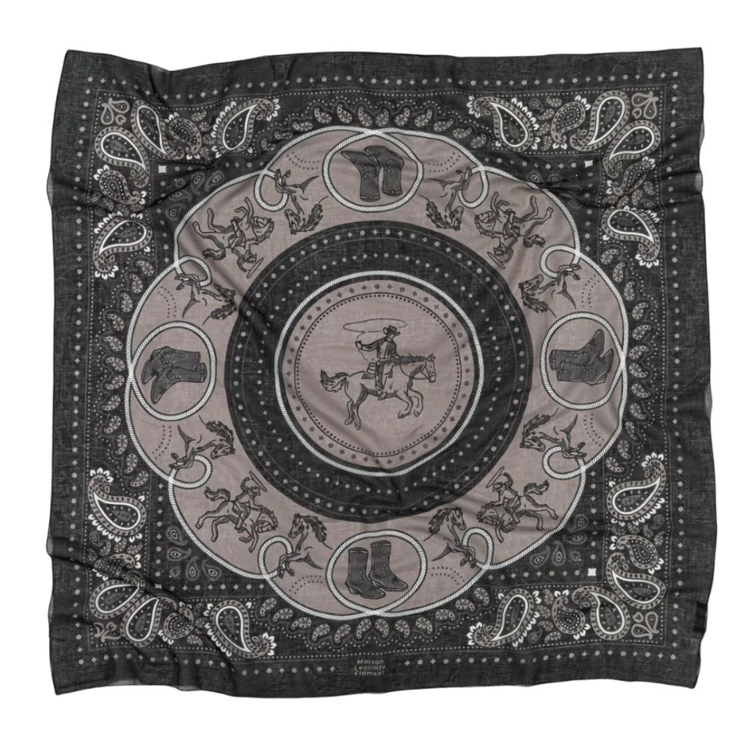 Rodeo Cotton Scarf in Black
