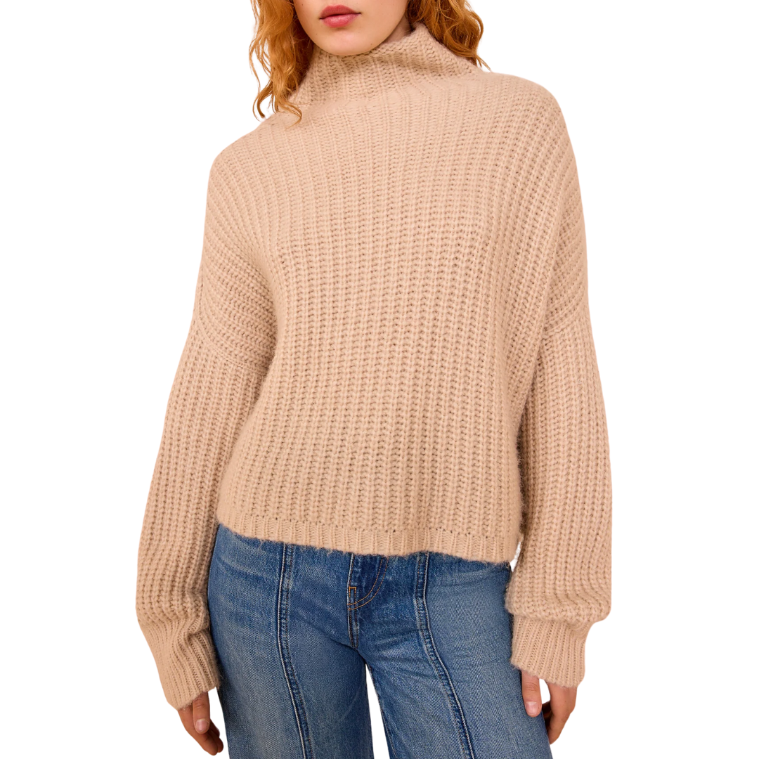 Veron Alpaca Knit Turtleneck in Dune