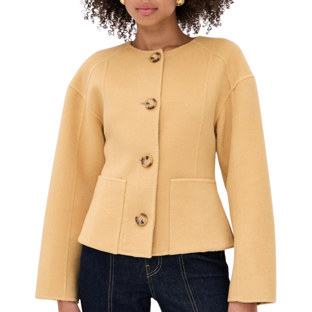 Elsie Double Faced Wool Coat in Lotus