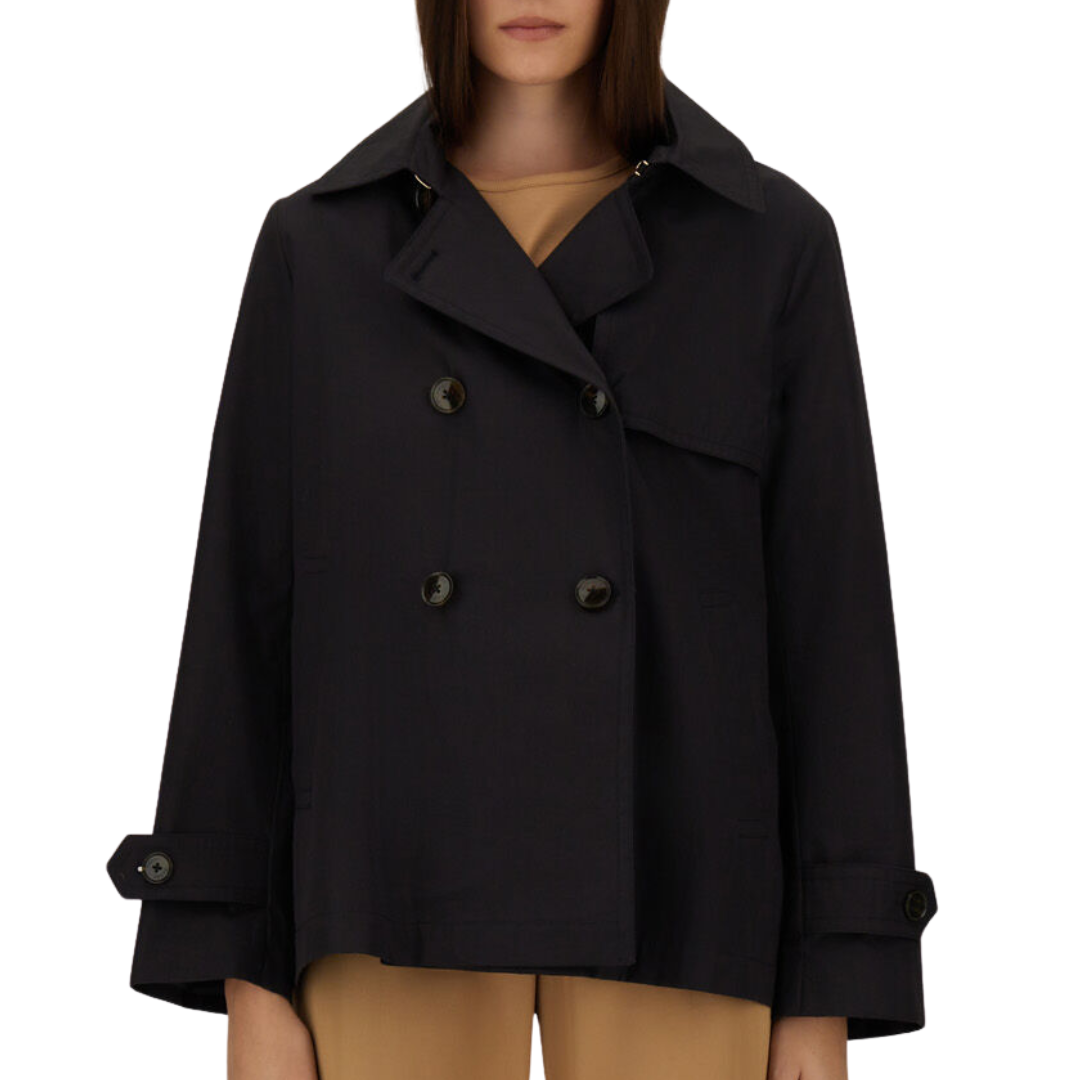 Pea Coat In Dean in Navy Blue