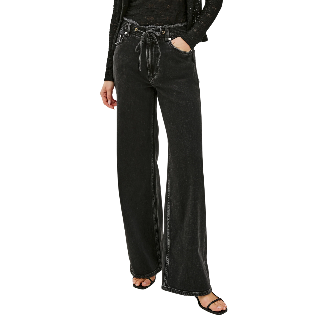 Angeleno Wide Leg in Ash Black