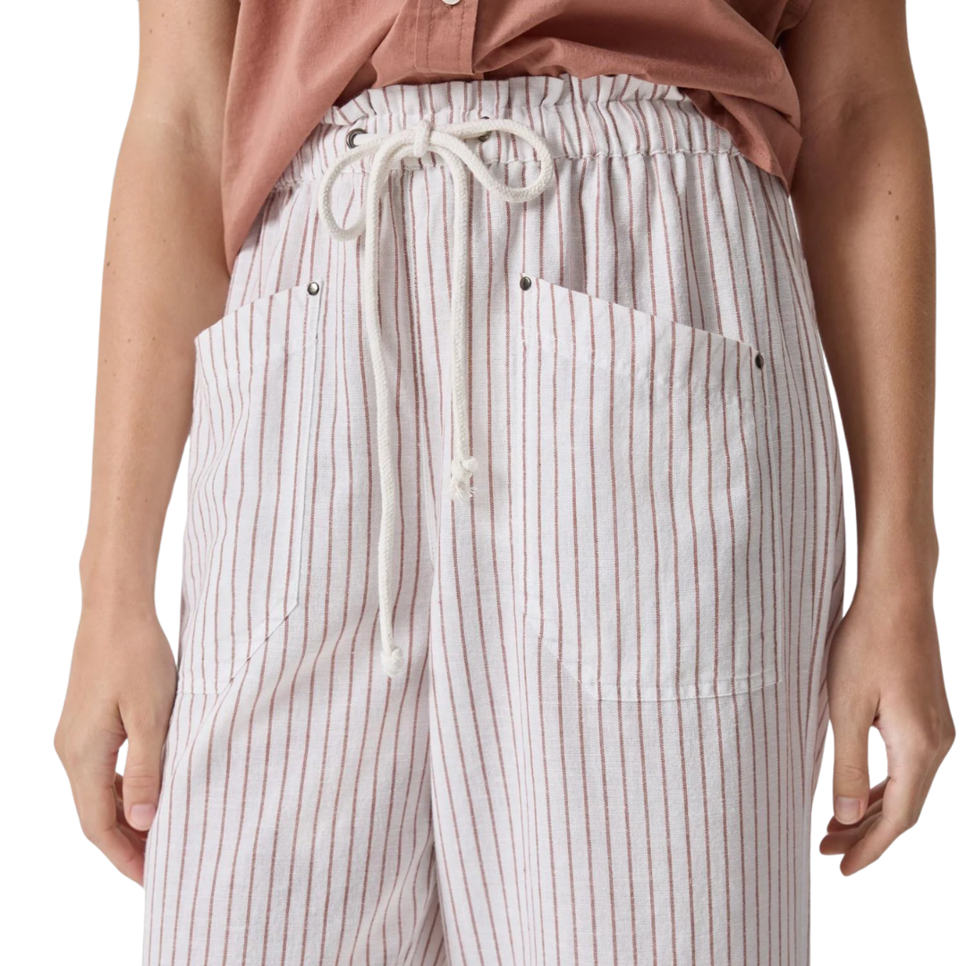 Striped Pant in Bark Stripe